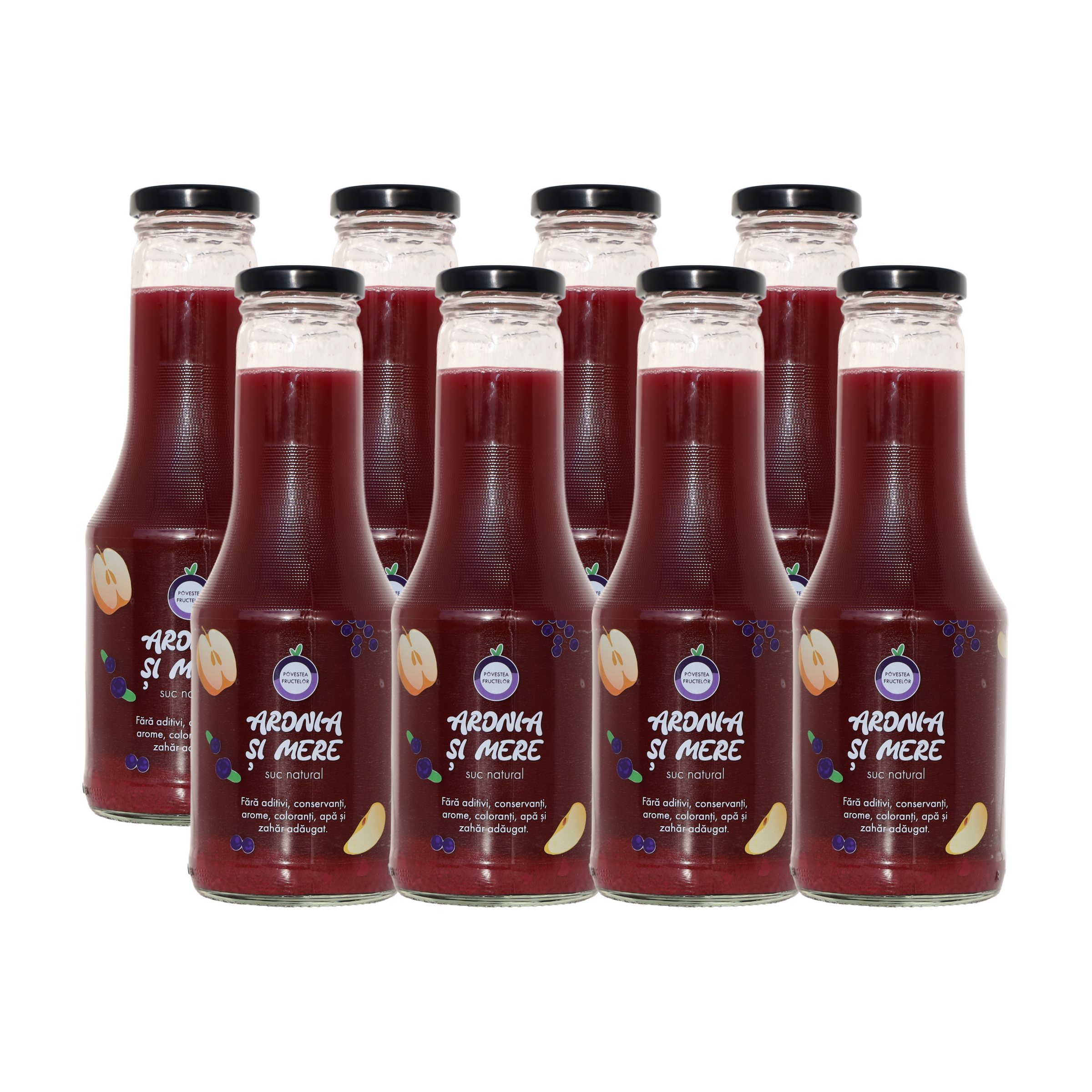 Pachet 8 x Suc Aronia cu Măr 0.5L