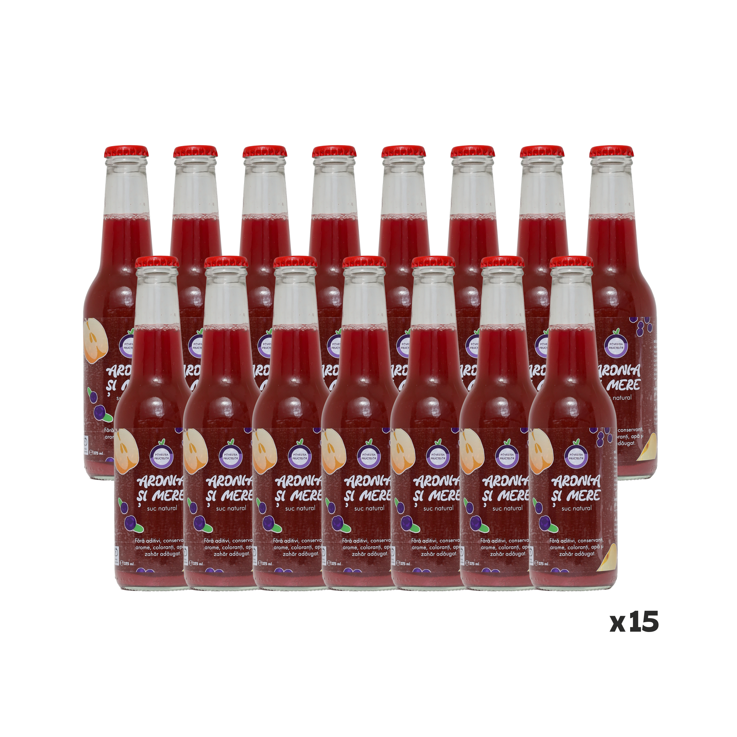 Pachet 15 x Suc Aronia și Mere 275 ml