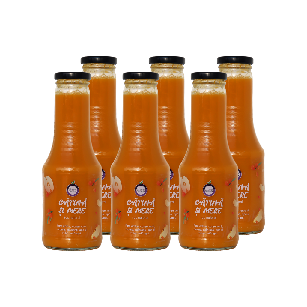 Pachet 6 x Suc Cătină cu Măr 0.5L