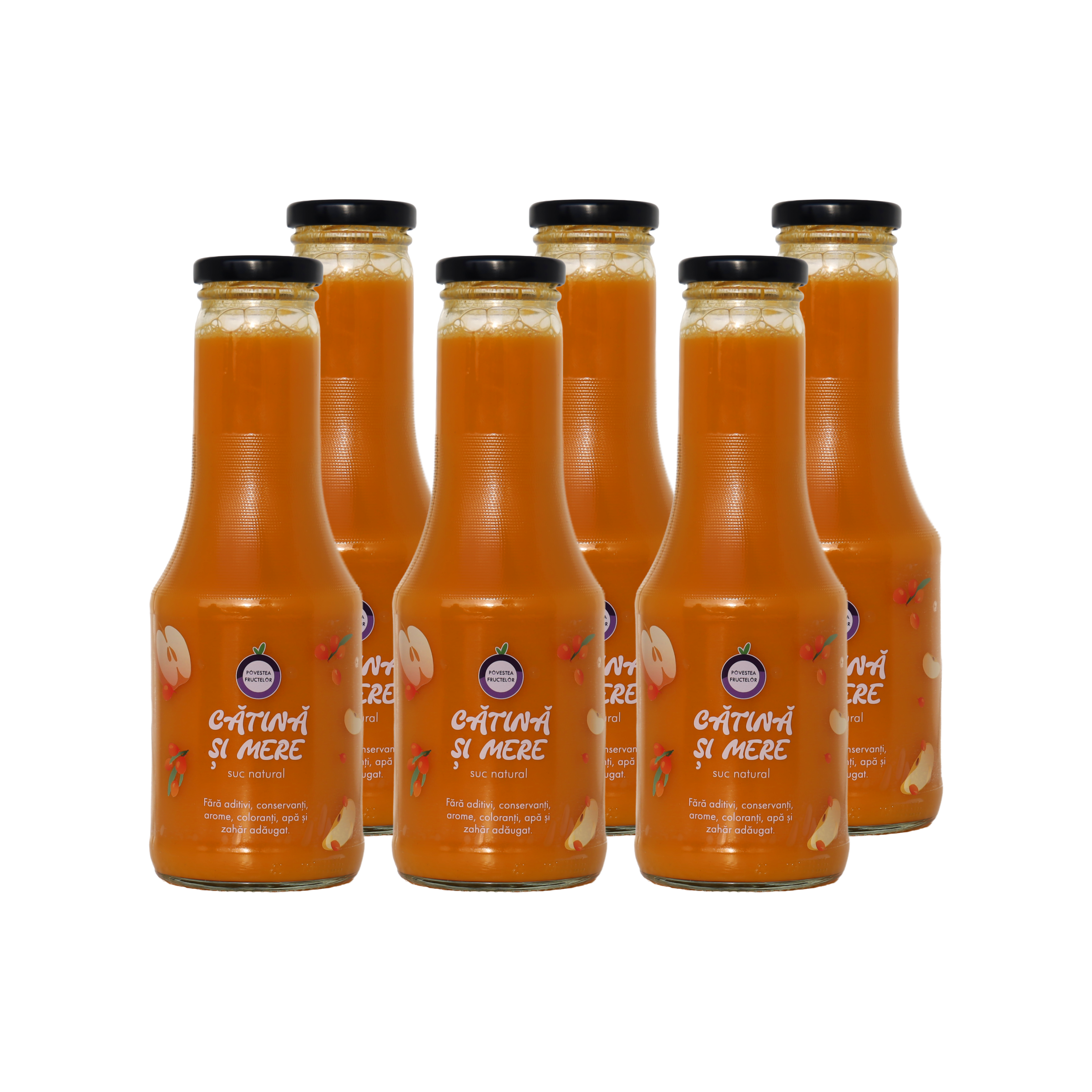 Pachet 6 x Suc Cătină cu Măr 0.5L