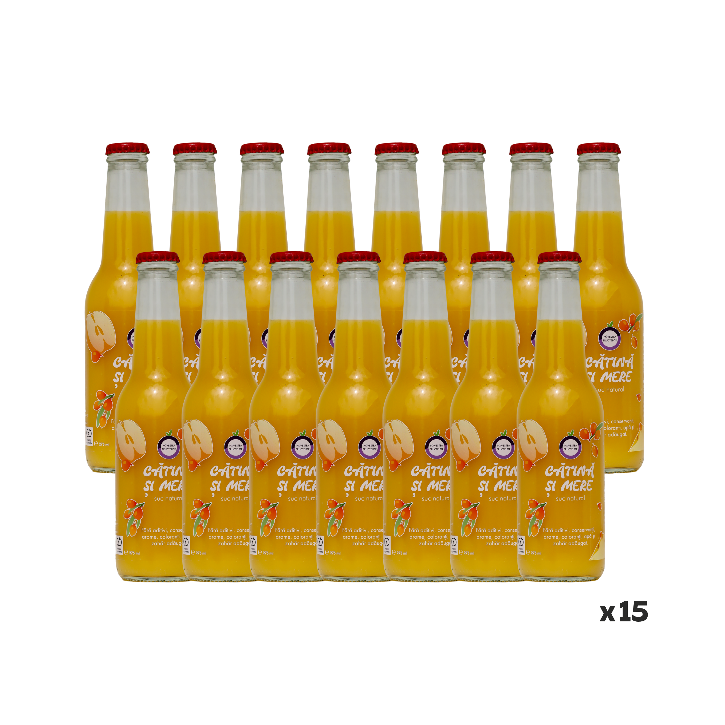 Pachet 15 x Suc Cătină și Mere 275 ml