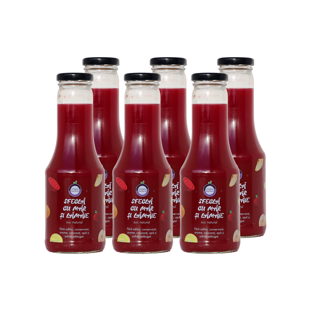 Pachet 6 x Suc Sfeclă, Măr, Lămâie 0.5 L